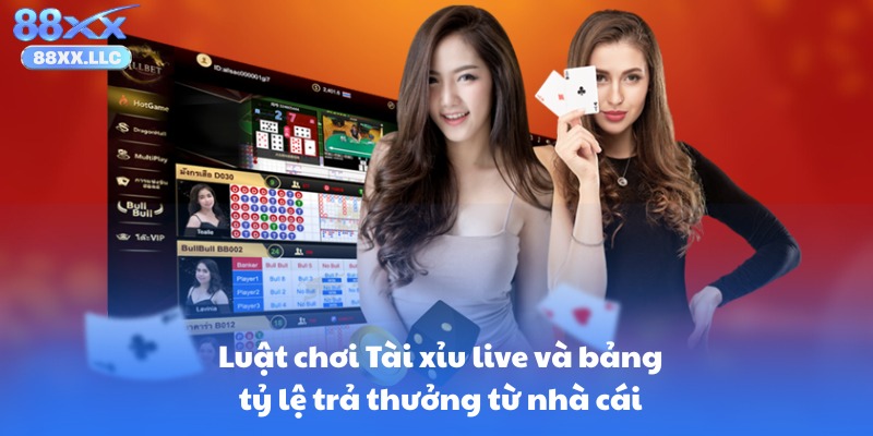 Luật chơi Tài xỉu live và bảng tỷ lệ trả thưởng từ nhà cái